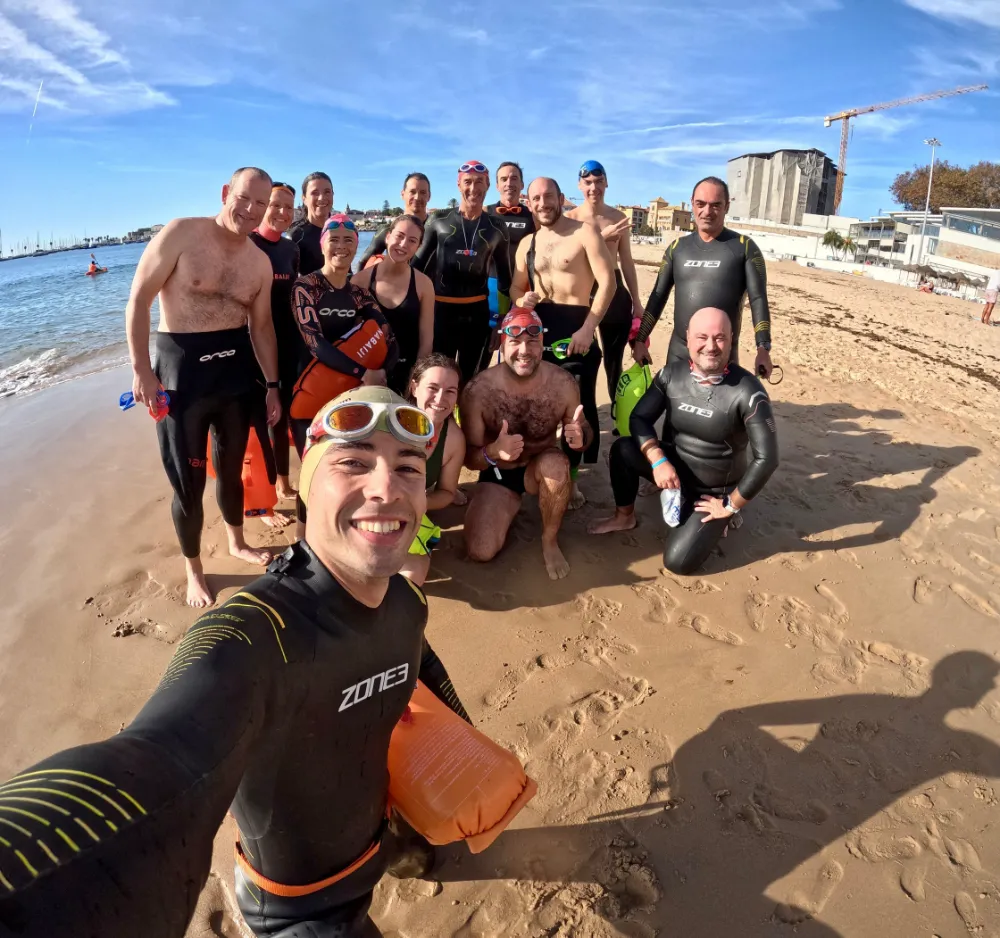 selfie group on beach