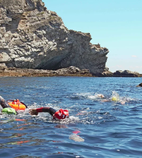 Making new friends while swimming along the beautiful and stunning Portuguese coast